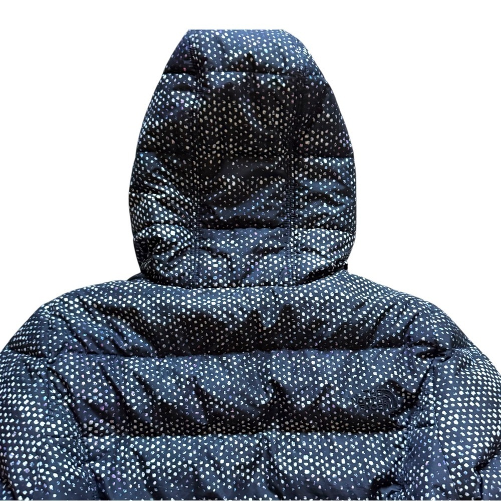 The North Face Black Donegal Print Gotham Goose Down Coat Sz S Black Digital - Picture 6 of 10